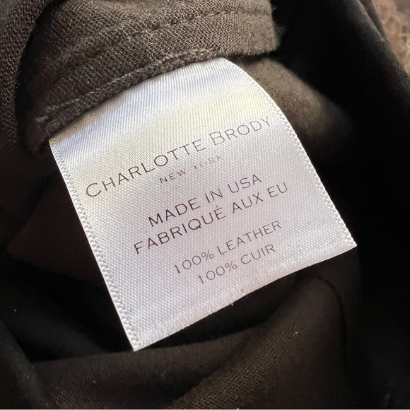 CHARLOTTE BRODY Suede Leather Leggings in Black - Picture 6 of 6